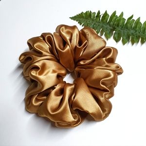 8 for $15 * XLarge Satin Gold Scrunchie